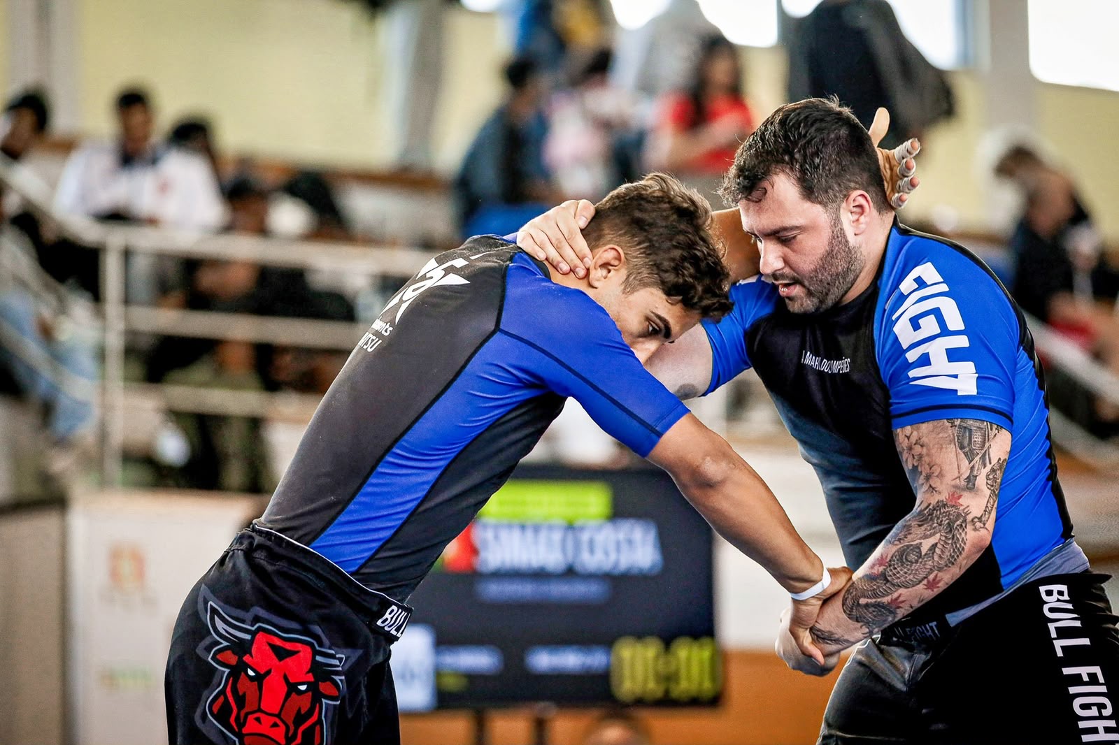 Hugo Costa em disputa de pegada no No-Gi